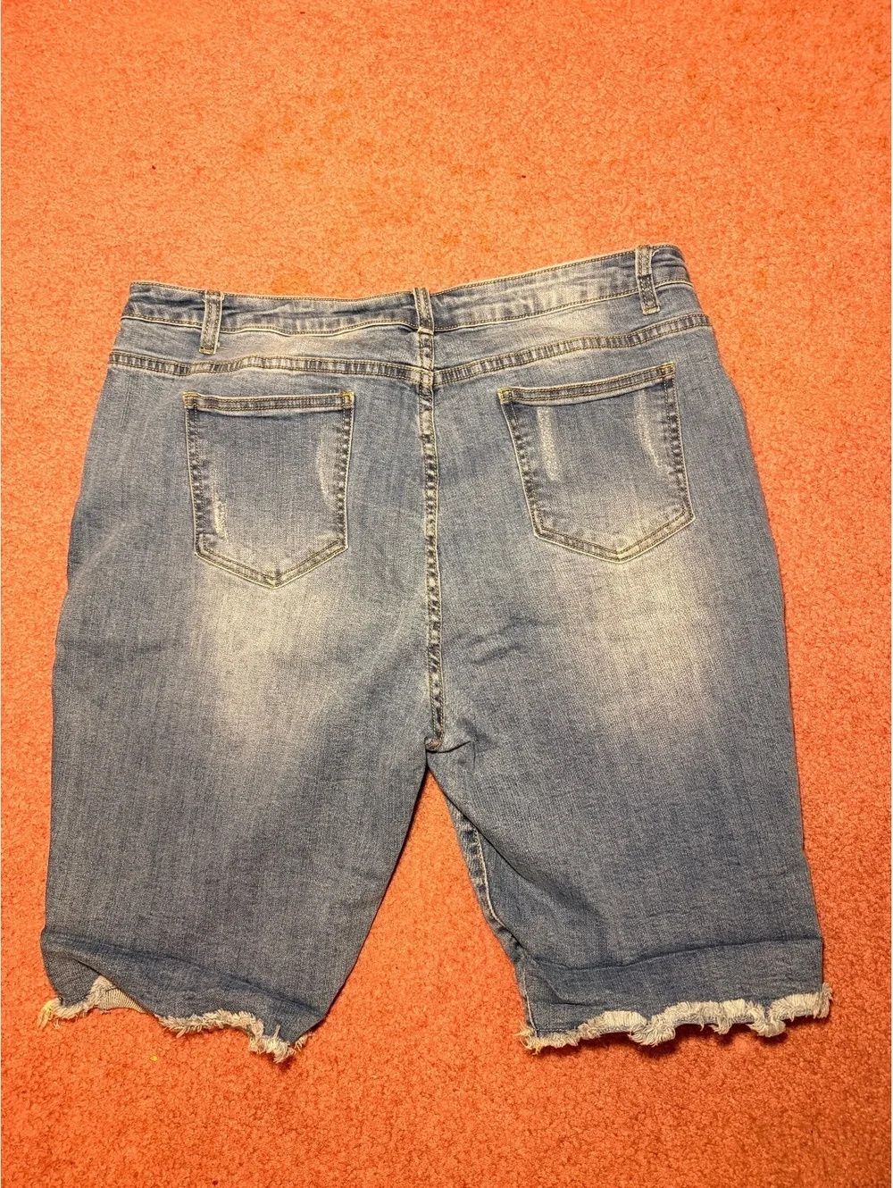 Fashion Nova Women's Distressed Denim Bermuda Shorts Size 16